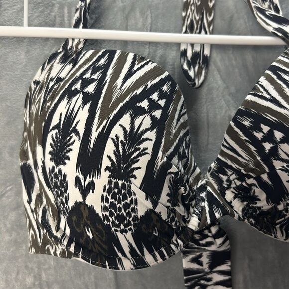 Tommy Bahama Pineapple Tropical Underwire Bikini Swim Suit Top Size 34D - Picture 3 of 7